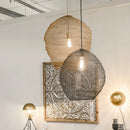 Ljojo Modern Wabi Sabi Wire Mesh Pendant Light Elegant Restaurant Chandelier