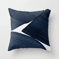 Blue Marble Geometric Cushion Cover 45x45cm for Home & Office Decor by Ljojo