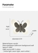 Gold Copper Butterfly Wall Lamp LED Lighting for Home Decor by Ljojo