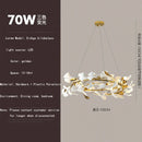 Modern Ceramics Ginkgo Leaf Chandelier Lamp Atmospheric Luxury Villa Loft Hotel Home - Ljojo
