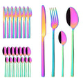 Ljojo 32-Piece Gold Stainless Steel Cutlery Set - Western Kitchen Flatware