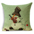 Ljojo Merry Christmas Linen Pillow Case 18*18in
