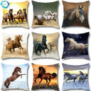 Fine Horse Print Cushion Cover for Home Decor by Ljojo