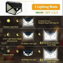 Ljojo 100 LED Solar Wall Lights Outdoor Solar Lamp with Motion Sensor