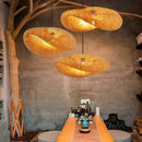 Natural Wicker Rattan Pendant Light Hand Knit Braided Ceiling Lamp by Ljojo