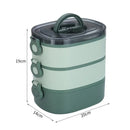 Ljojo 3-Layer Stainless Steel Lunch Box - Leakproof & Microwavable Food Container
