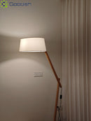 LED Floor Lamp Wabi-sabi Standing Wood Chandelier Light for Bedroom by Ljojo