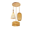 Led Pendant Lamp Natural Rattan Wicker Chandeliers Hand-Woven Bamboot E27 Lighting by Ljojo
