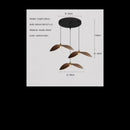Walnut LED Pendant Lamp Modern Minimalist Dining Room Chandelier by Ljojo