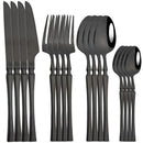 Ljojo 16-Piece Gold Stainless Steel Cutlery Dinnerware Set - Western Tableware Knife Fork Spoon