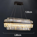 Ljojo Luxury Crystal Chandelier: Elegant Dining Room Pendant Lamp for Indoor Lighting