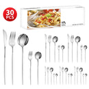 Ljojo 30-Piece Stainless Steel Cutlery Set for Dining Banquets