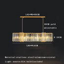 Crystal Pendant Light Luxury Modern Rectangular Living Room Designer Tea Room Island Counter Pendant Lamp by Ljojo