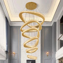 Ljojo Luxury Crystal Chandelier for Living Room - Modern Statement Pendant Light Fixture