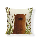Linen Print Pillowcase 45X45CM Wildlife Collection by Ljojo