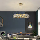 Gold Crystal Chandelier Ring Pendant LED Lamp for Luxe Living Room by Ljojo