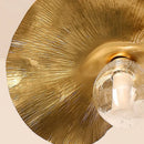Ljojo Copper Lotus Leaf Chandelier Pendant Lights with Glass for Living Dining Room