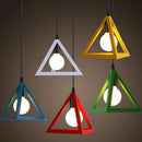 Iron Triangle Pendant Lamp by Ljojo: Modern Wrought Metal Chandelier for Kitchen & Restaurant