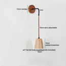Ljojo LED Wall Lamp Switch Bedroom Yellow Travertine Stone Black Iron Zen Light