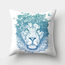 Ljojo Lion Tiger Head Pillowcase for Home Decor - Soft and Stylish Animal Cushion Cover