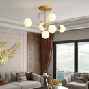 Ljojo Luxury Magic Bean Glass Chandelier Pendant Light LED for Home Decor