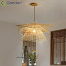Japanese Wabi Sabi Rattan Pendant Light LED Chandelier by Ljojo for Elegant Home Decor