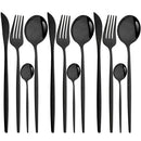 Ljojo 12-Piece Gold Flatware Set Stainless Steel Cutlery Dinnerware