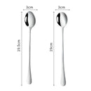 Ljojo Long Handle Stainless Steel Coffee Spoon Ice Cream Dessert Korean Style Tableware
