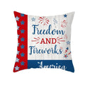 Ljojo LOVE USA Patriotic Letters Decorative Cushion Cover - Cartoon Style Home Decor Pillowcase