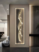 Ljojo Modern Abstract Wall Lamp with Remote Control for Living Room Bedroom