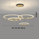 Nordic Ring Chandelier Optional Dimmable Minimalist Decor Fixture by Ljojo