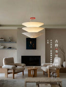Ljojo German Pendant Lamp Paper Chandelier E27 Suspension - Hanging Light Fixture Elegant Modern Style