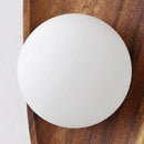2026 Natural Wood Wall Sconce Glass Shade LED Retro Nordic Minimalist by Ljojo