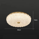 Copper Ceiling Lamp Light Luxury Crystal Glass Jack-o-Lantern Study Entrance Ljojo