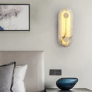 Ljojo Marble LED Sconce: Modern Stone Wall Light for Home, Hotel, Bathroom