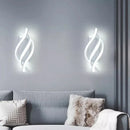 LED Wall Lamp Modern Minimalist Black White Line Decor Bedroom Light by Ljojo