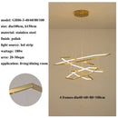 Modern Hexagon LED Pendant Light Chandelier for Living Dining Room by Ljojo