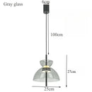 Nordic Glass Pendant Light Clear Gray Modern Hanging Lamp by Ljojo