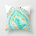 Ljojo Mint Green Geometric Animal Print Pillowcase for Home and Office Decor