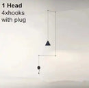 Ljojo Modern Geometric Pendant Light with Long Wire Design - LED Suspension Ligh