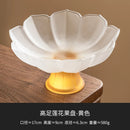 Ljojo Lotus Fruit Plate: Pink Nut Refreshment Plate for Living Room Coffee Table