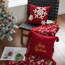 Ljojo Merry Christmas Letter Embroidery Pillow Cover 45x45cm