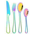 Gold Cutlery Set Stainless Steel Dinnerware Ljojo Tableware Party Kitchen Flatware