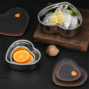 Ljojo Love-Shaped Stainless Steel Kitchen Storage Organizer Dish Drainer Tray