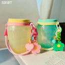 Cream Flower Cup Holder Hand-held Lanyard for Tumbler - Ljojo Brand