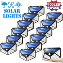 Ljojo 100 LED Solar Wall Light Outdoor Motion Sensor Garden Street Lamp