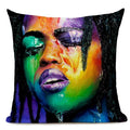 African Nation Women Portrait Pillow Cover for Home Decor by Ljojo