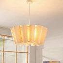 Linen Fabric Medieval Cream Chandelier for French Countryside Revival by Ljojo