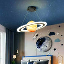 Children Planet Pendant Lamp Acrylic Saturn LED Light for Boy Room Bedroom Kitchen by Ljojo