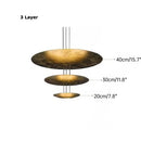 Ljojo American Circular Villa Metal LED Pendant Light Luxury Vintage Chandelier